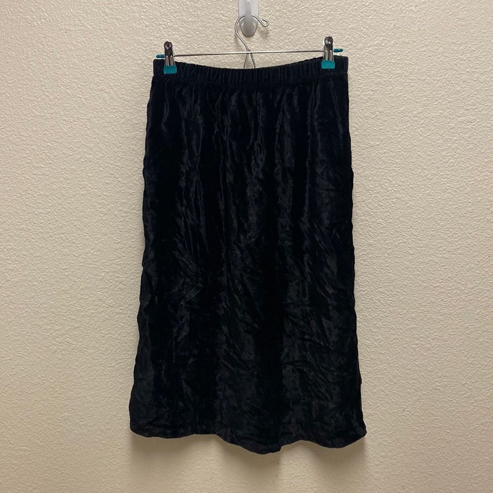 CP Shades Crushed Velvet Midi Skirt Large